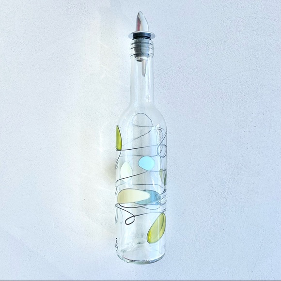 New handmade painted glass enamel oil bottle kitchen dining - Picture 5 of 9